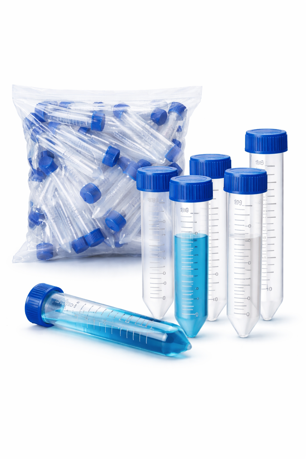 15ml Centrifuge tubes, Conical bottom Polypropylene, Flat Cap - Global Scientific Ltd