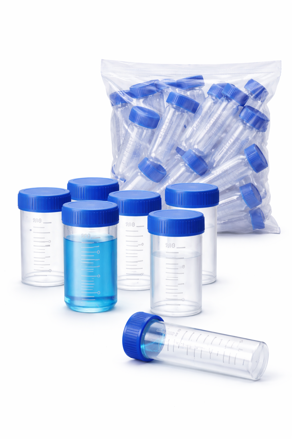 50ml Centrifuge tubes Conical bottom Polypropylene, Flat Cap - Global Scientific Ltd