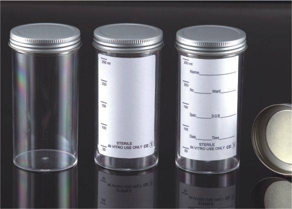 250ml Polystyrene container,No label Metal cap - Global Scientific Ltd