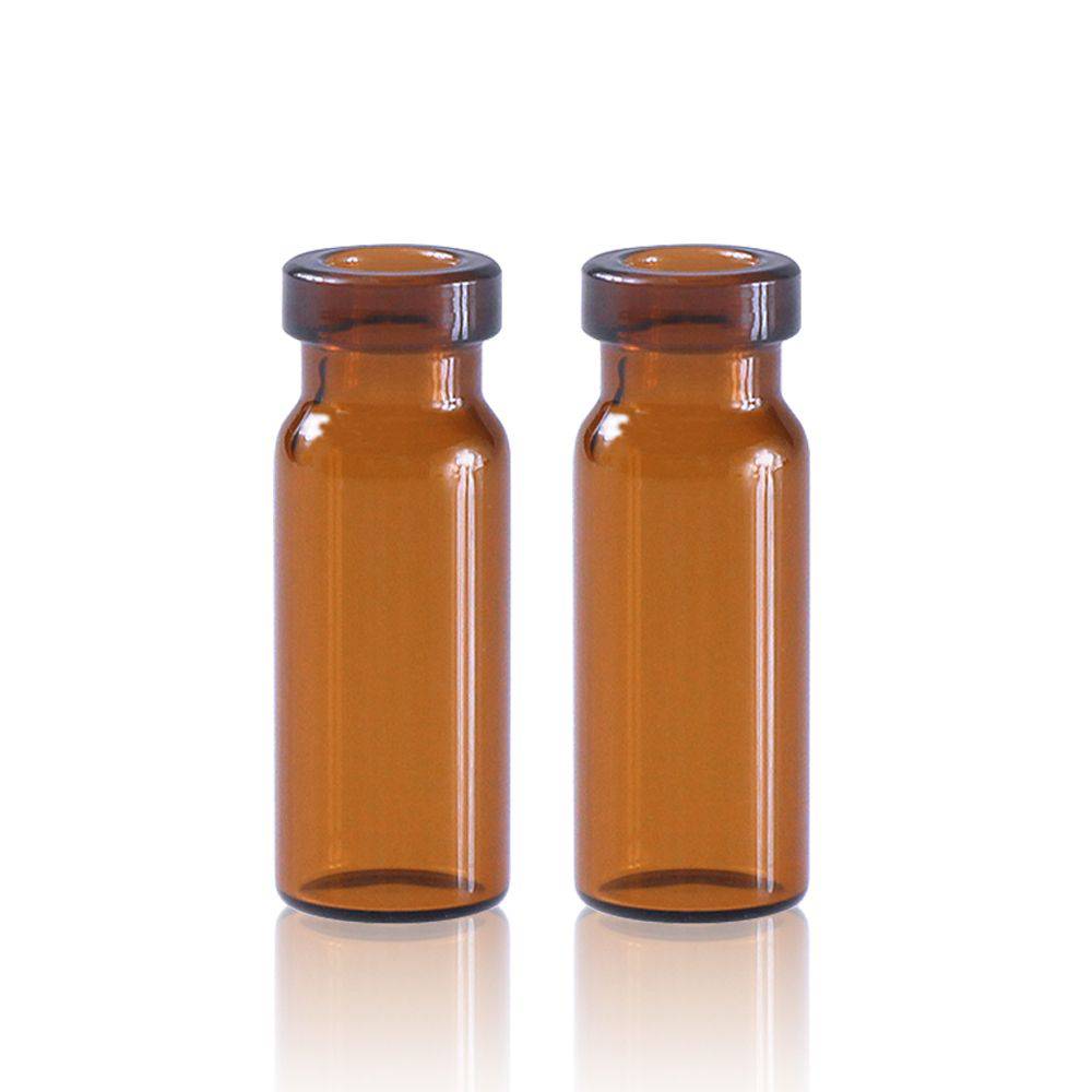 2ML Crimp Vials-GS000016-2mL Amber Glass Flat Base 11mm Crimp Vial Wide Opening. 100pcs/pk - Global Scientific Ltd
