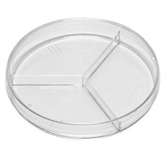 90mm Petri Dish 3 Compartments Triple Vented - Global Scientific Ltd