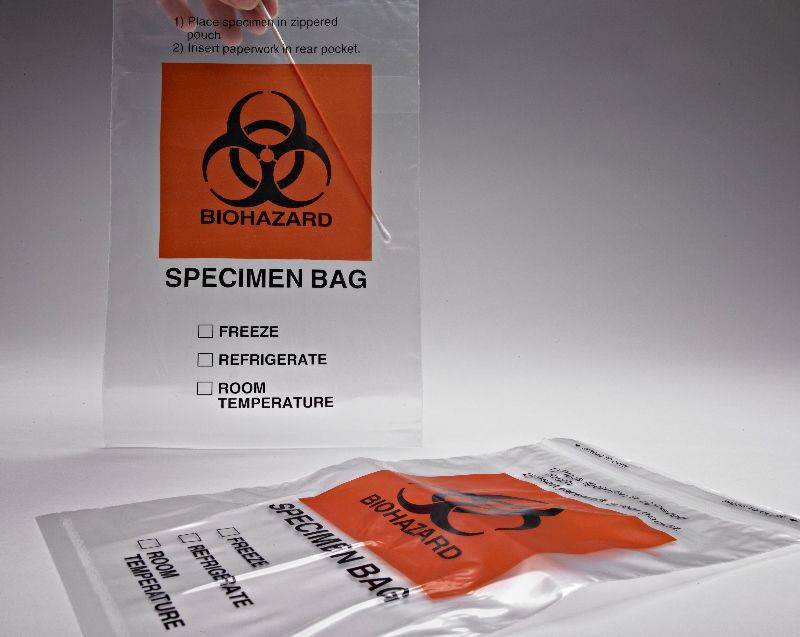 biohazard bag with large document pouch - Global Scientific Ltd