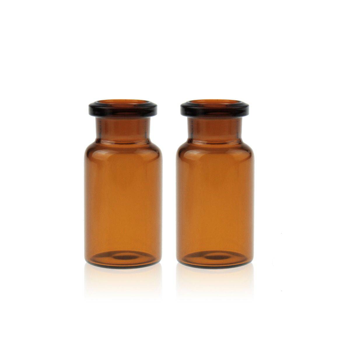 Crimp Headspace Vials-GS000035-10mL Amber Glass 22.5x46mm. 20mm Beveled Edge. Flat Bottom. Crimp Headspace Vial. 100pcs/pk - Global Scientific Ltd