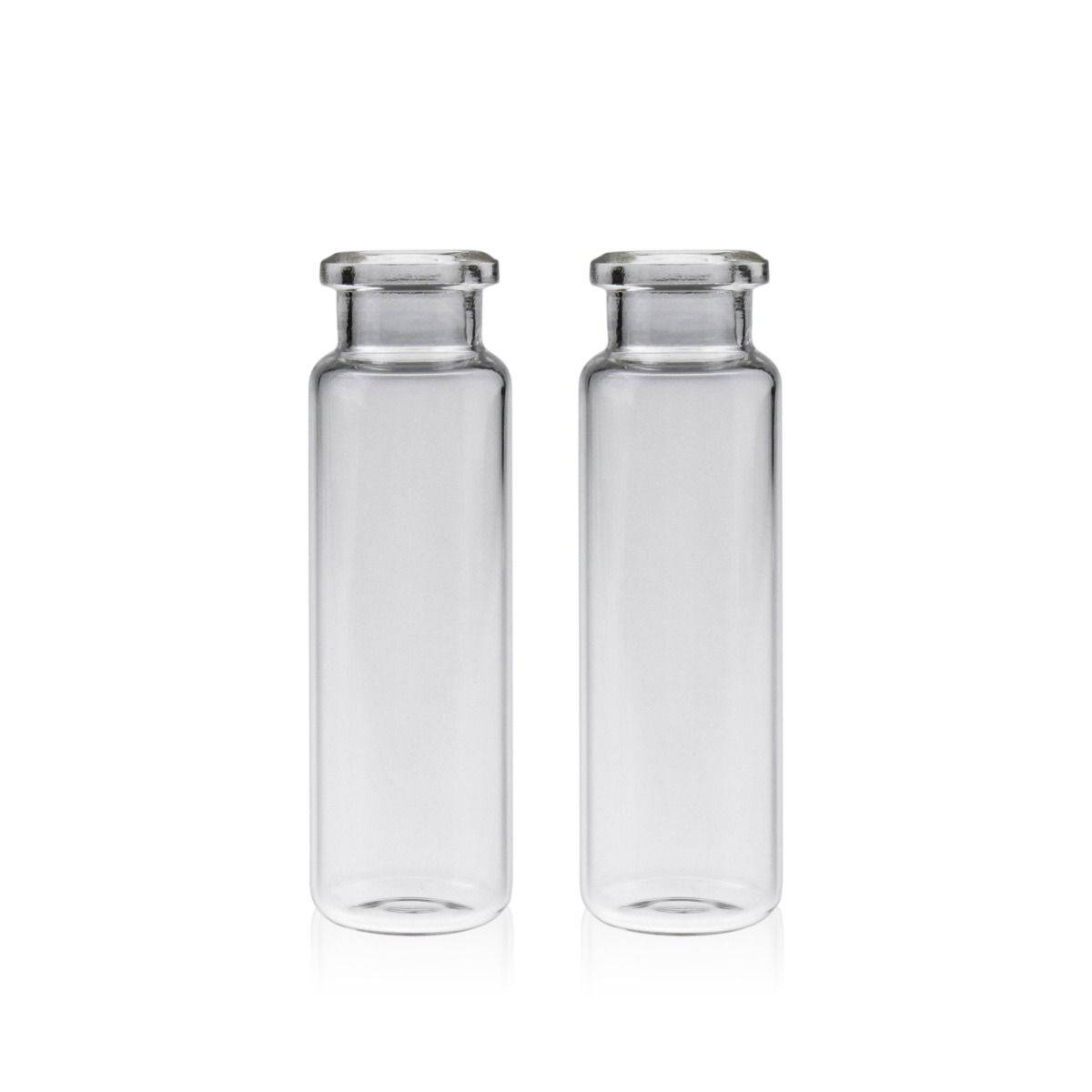 Crimp Headspace Vials-GS000037-20mL Clear Glass 22.5x75mm. 20mm Beveled Edge. Rounded-Flat Bottom. Crimp Headspace Vial. 100pcs/pk - Global Scientific Ltd
