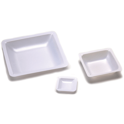 Square Weigh Boats Anti Static 250ml in white - Global Scientific Ltd