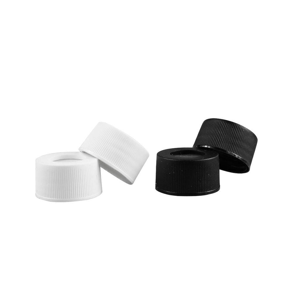 40ML EPA / TOC Caps-24-400 White Open Top PP Screw Cap with 22mm Natural PTFE/ White Silicone 3.0mm Thick Septa (EPA Quality). 100pcs/pk - Global Scientific Ltd