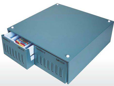 OMNISTOR 2 BLOCK/SLIDE CABINET - BLUE - Global Scientific Ltd